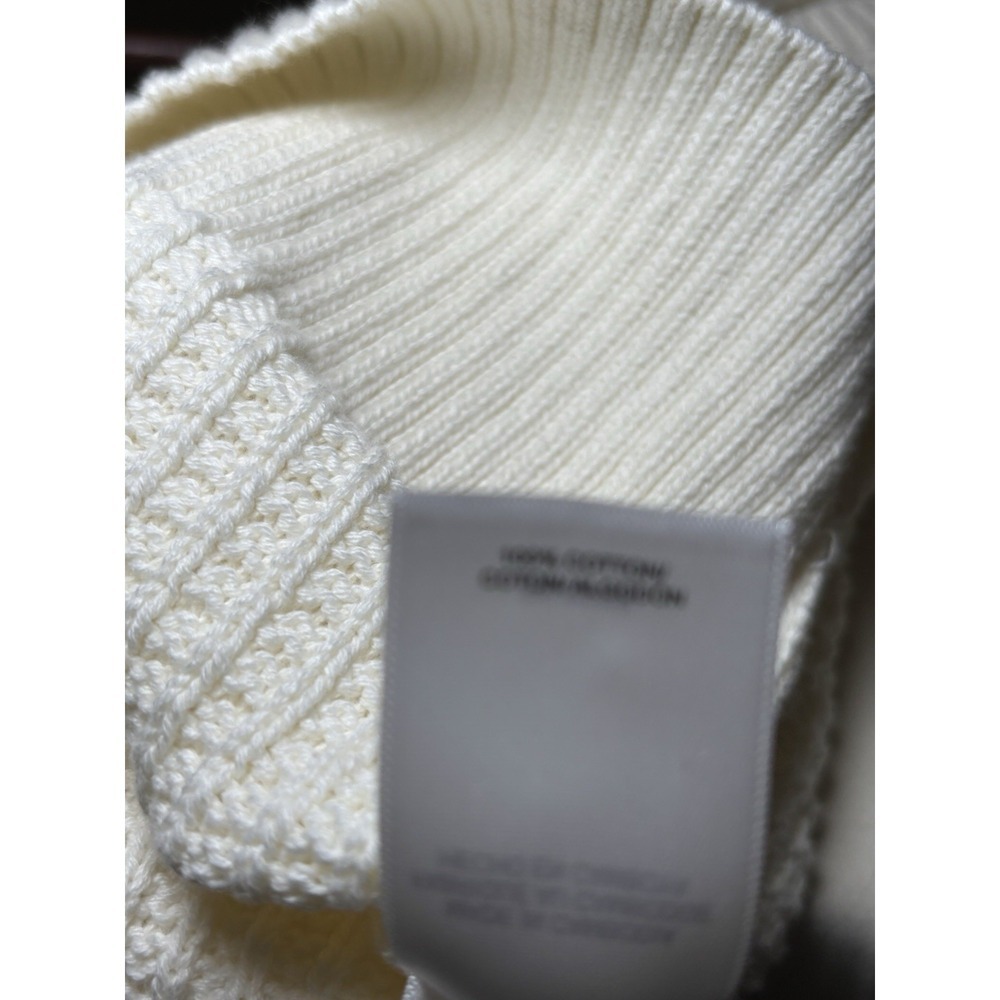 NWT Lucky Brand Women's Knit Sleeveless Sweater Pullover Size XL Cream Textured - Picture 5 of 7
